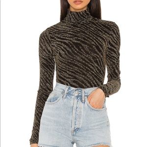 Melissa Bodysuit in Gold & Black